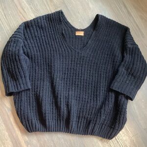 Chenille Oversized Women’s Black Sweater